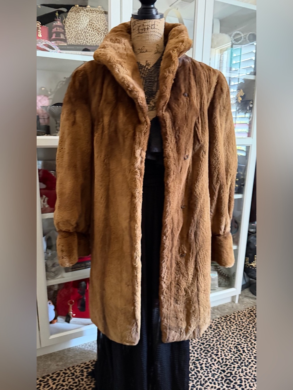 Bernard Lafond Fine Furs Classic Women's Brown Faux Fur Coat